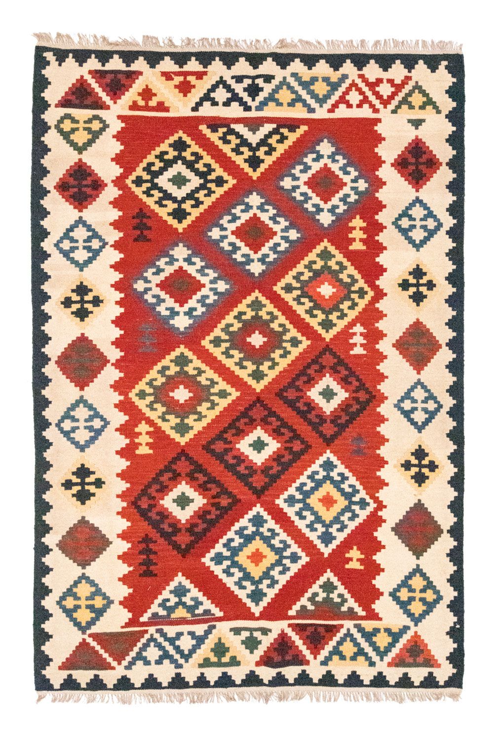 Kelim Carpet - orientalisk matta - 265 x 175 cm - orange