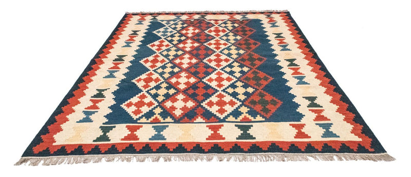 Kelim Carpet - orientalisk matta - 240 x 185 cm - blå