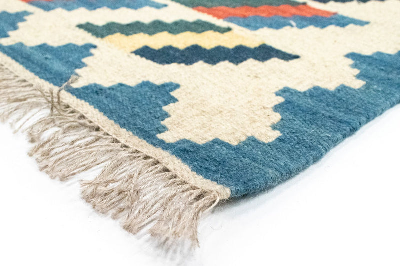 Kelim Carpet - orientalisk matta - 250 x 165 cm - blå