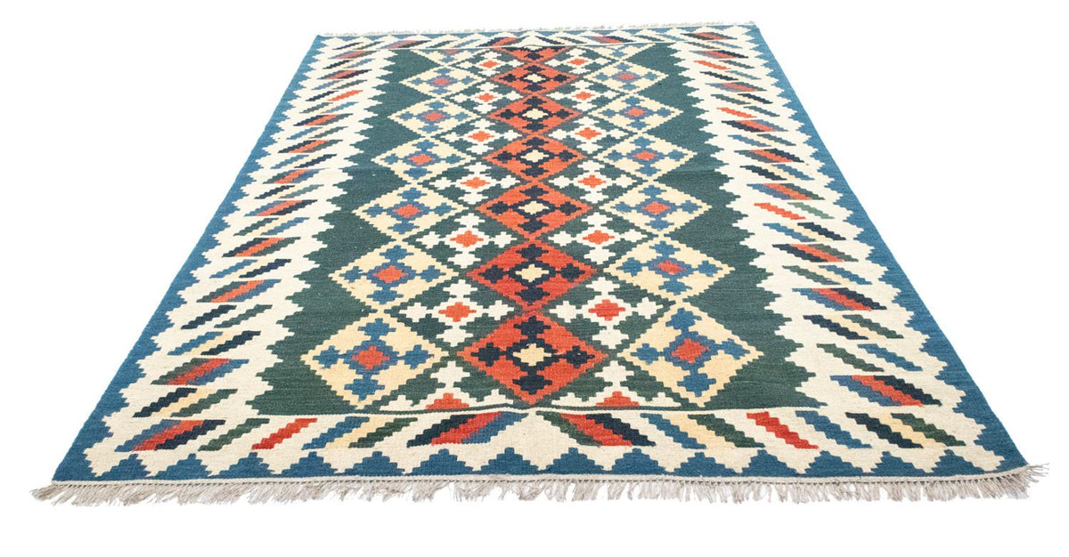 Kelim Carpet - orientalisk matta - 250 x 165 cm - blå