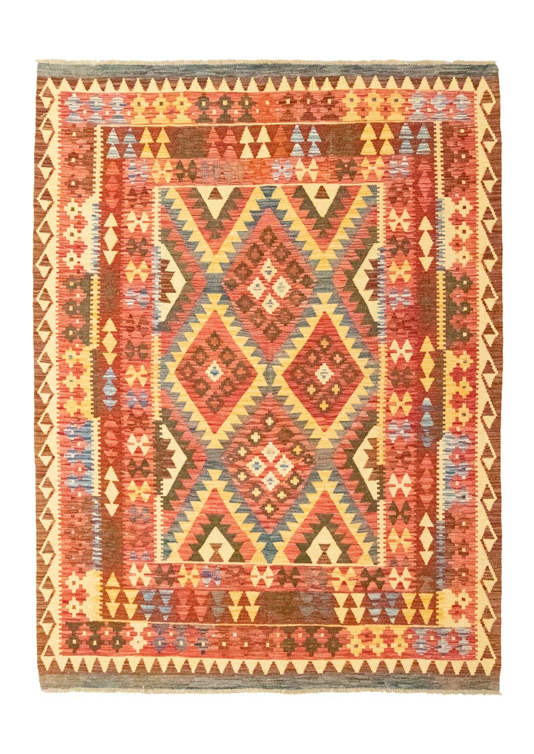 Kelim Carpet - orientalisk matta - 229 x 174 cm - orange