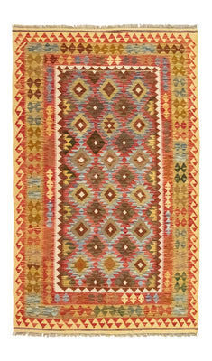Kelim Carpet - orientalisk matta - 255 x 153 cm - orange