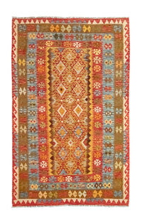 Kelim Carpet - orientalisk matta - 252 x 162 cm - guld