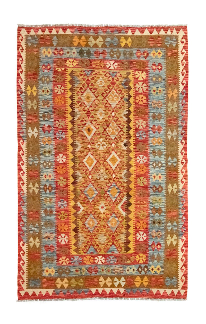 Kelim Carpet - orientalisk matta - 252 x 162 cm - guld