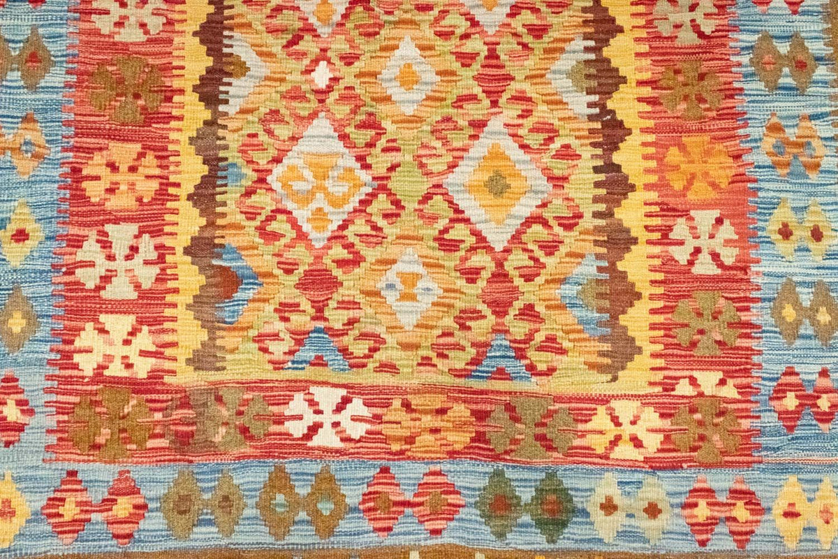 Kelim Carpet - orientalisk matta - 252 x 162 cm - guld