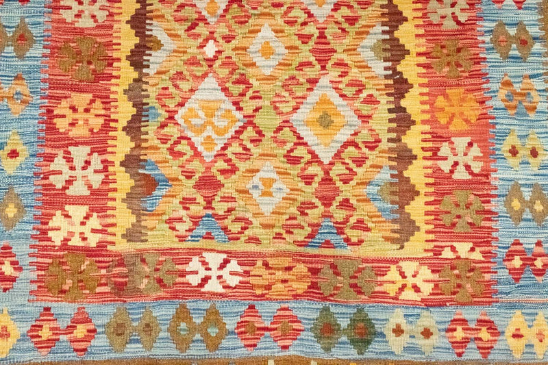 Kelim Carpet - orientalisk matta - 252 x 162 cm - guld