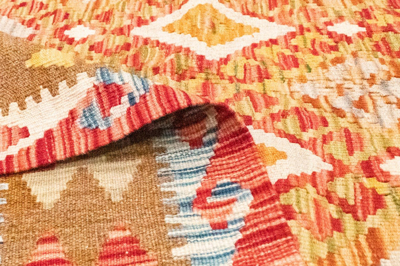 Kelim Carpet - orientalisk matta - 252 x 162 cm - guld