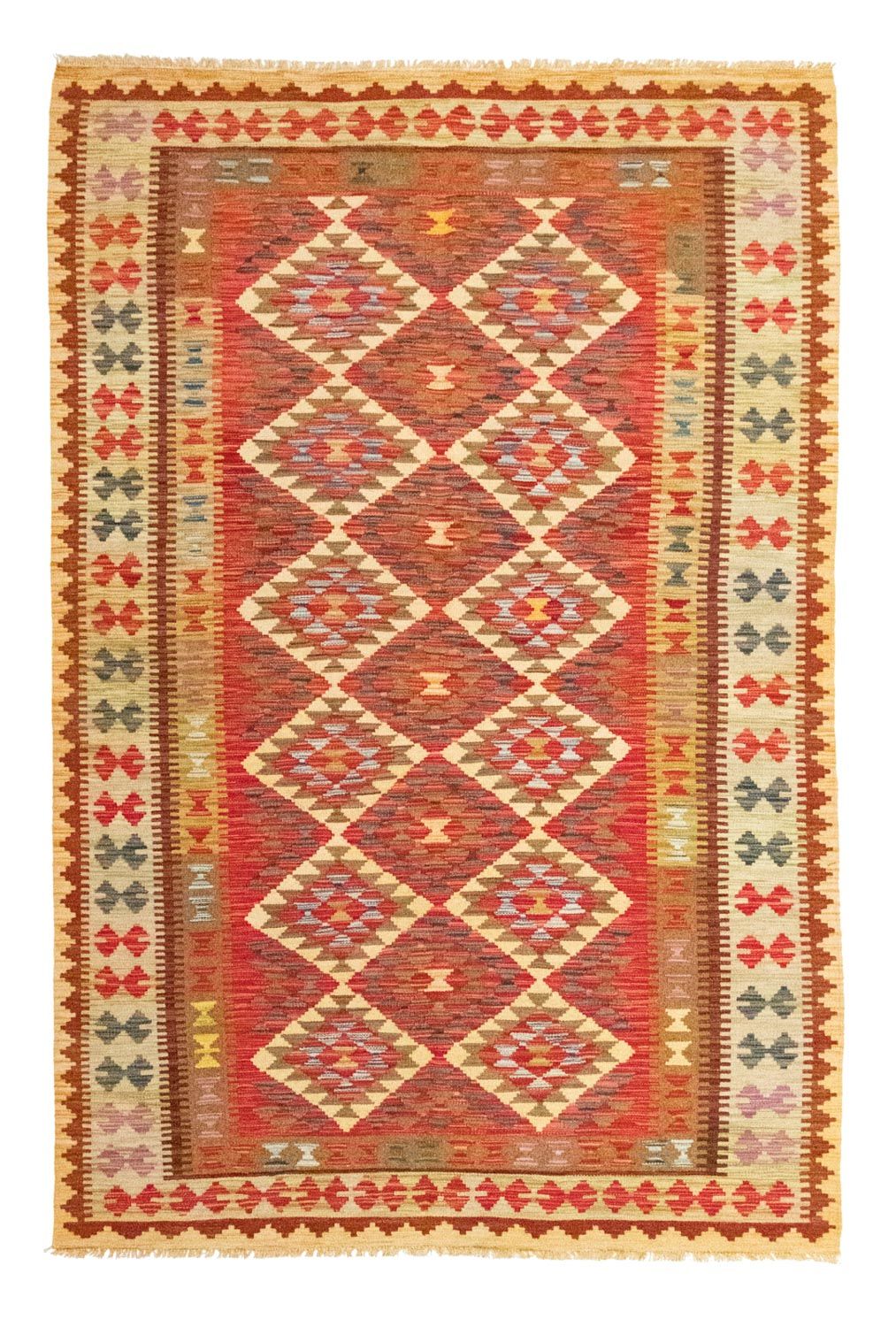 Kelim Carpet - orientalisk matta - 242 x 156 cm - orange