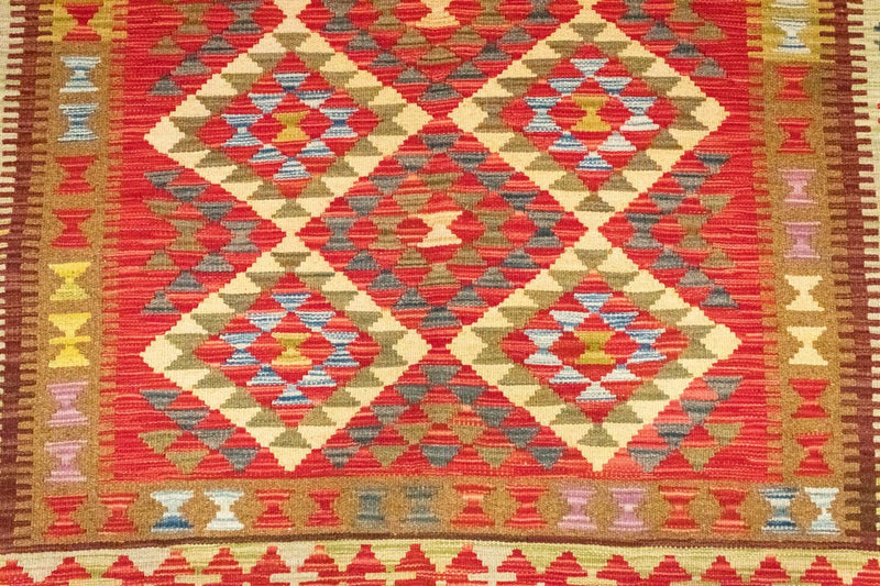 Kelim Carpet - orientalisk matta - 242 x 156 cm - orange