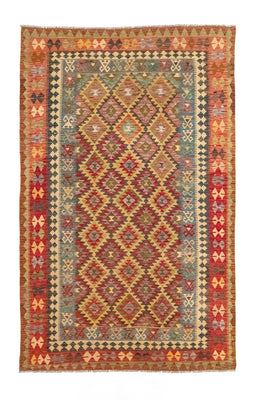 Kelim Carpet - orientalisk matta - 305 x 195 cm - guld