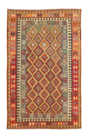 Kelim Carpet - orientalisk matta - 305 x 195 cm - guld
