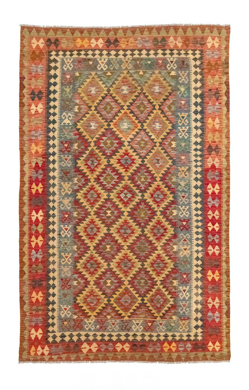 Kelim Carpet - orientalisk matta - 305 x 195 cm - guld