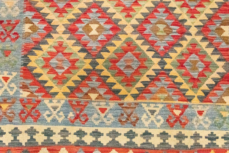 Kelim Carpet - orientalisk matta - 305 x 195 cm - guld