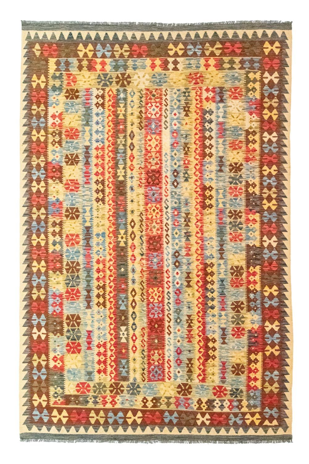 Kelim Carpet - orientalisk matta - 304 x 196 cm - flerfärgad
