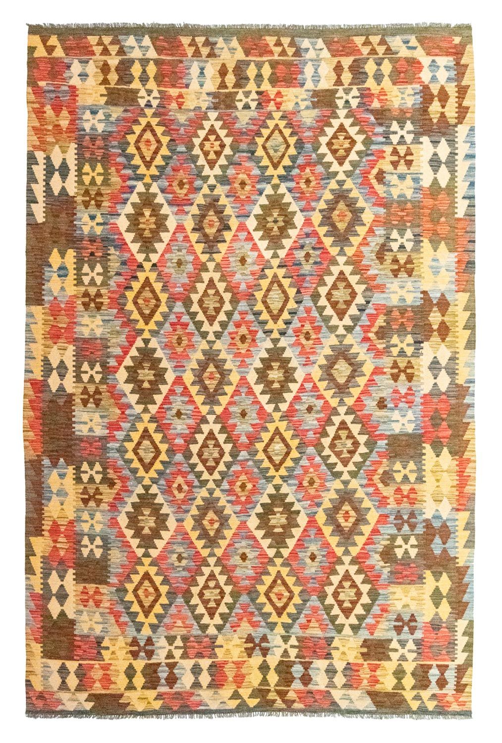 Kelim Carpet - orientalisk matta - 296 x 200 cm - flerfärgad