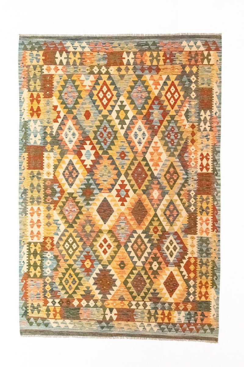 Kelim Carpet - orientalisk matta - 296 x 197 cm - flerfärgad