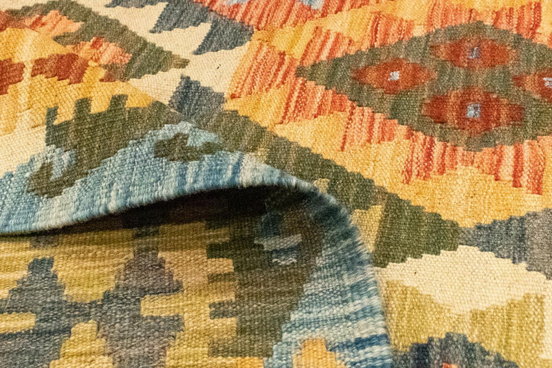 Kelim Carpet - orientalisk matta - 296 x 197 cm - flerfärgad