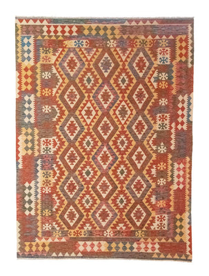 Kelim Carpet - orientalisk matta - 287 x 201 cm - brun