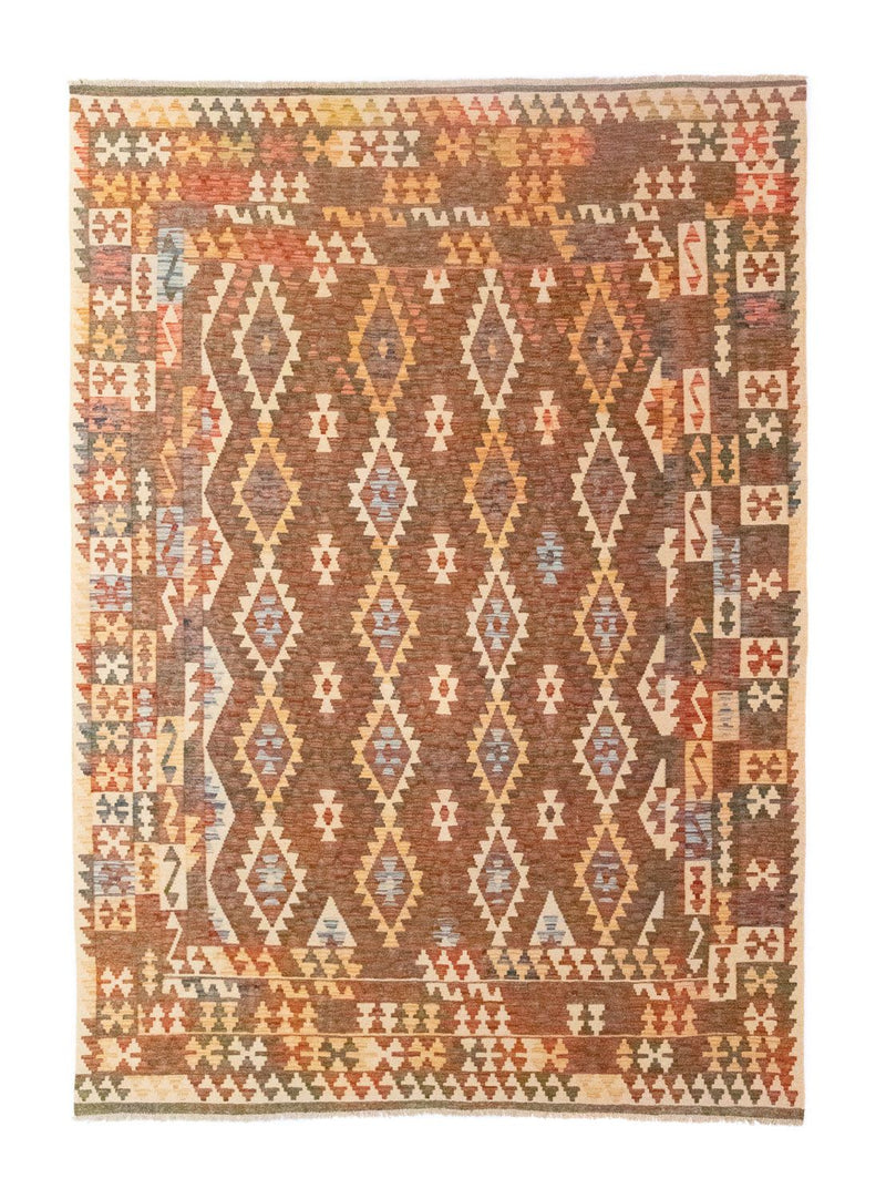 Kelim Carpet - orientalisk matta - 295 x 202 cm - brun