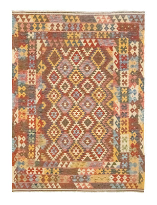 Kelim Carpet - orientalisk matta - 300 x 207 cm - brun