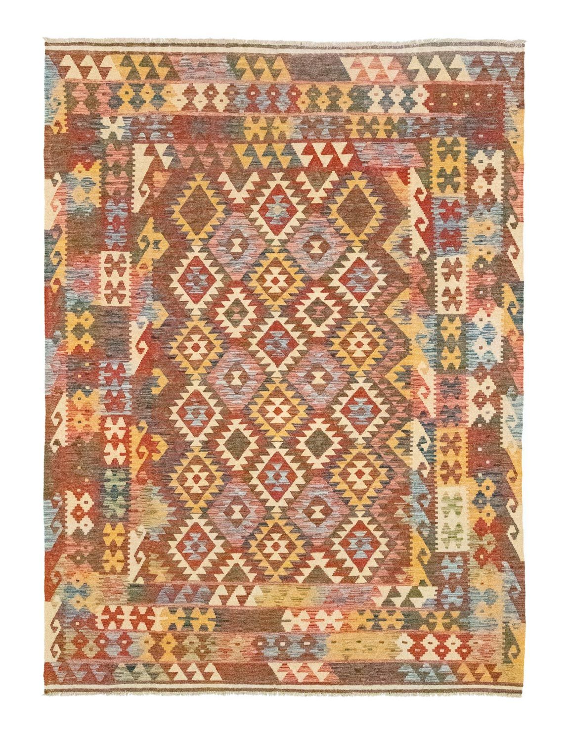 Kelim Carpet - orientalisk matta - 300 x 207 cm - brun
