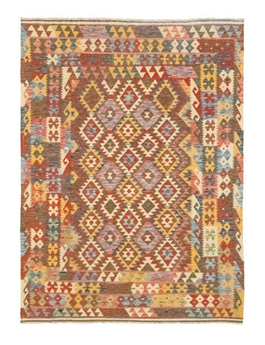 Kelim Carpet - orientalisk matta - 300 x 207 cm - brun