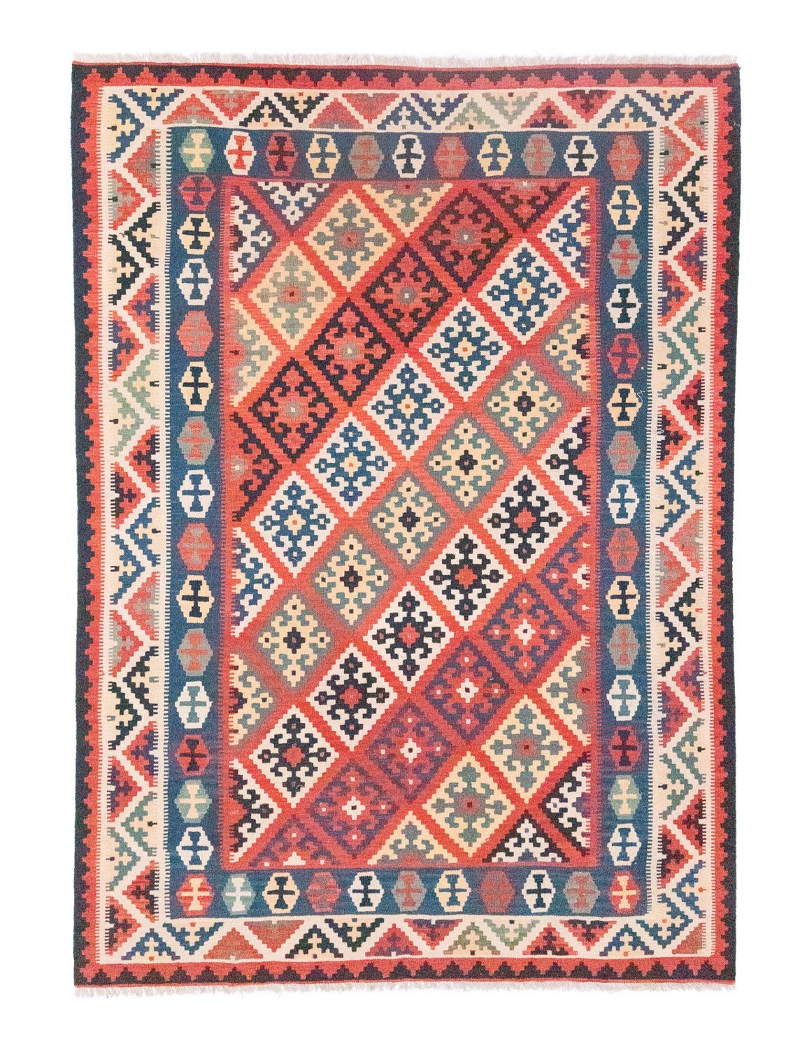 Kelim Carpet - orientalisk matta - 297 x 202 cm - orange