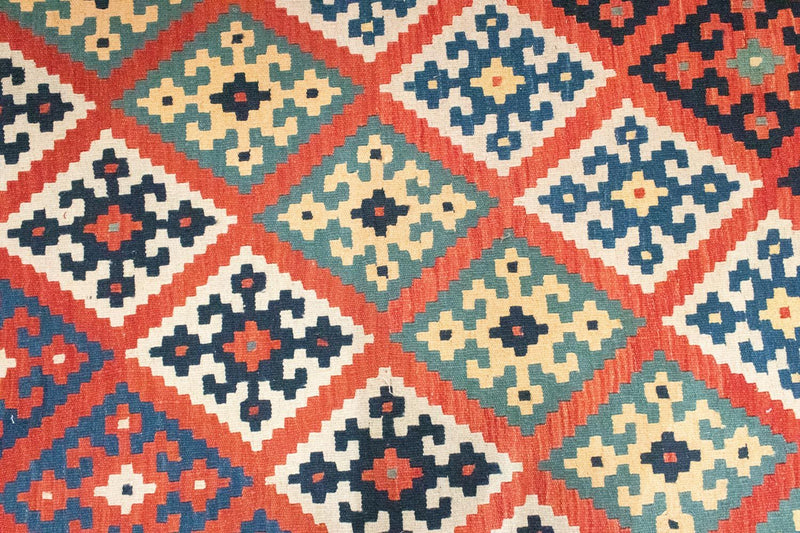 Kelim Carpet - orientalisk matta - 297 x 202 cm - orange