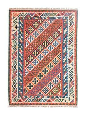 Kelim Carpet - orientalisk matta - 300 x 208 cm - orange