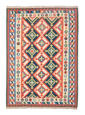 Kelim Carpet - orientalisk matta - 300 x 205 cm - orange
