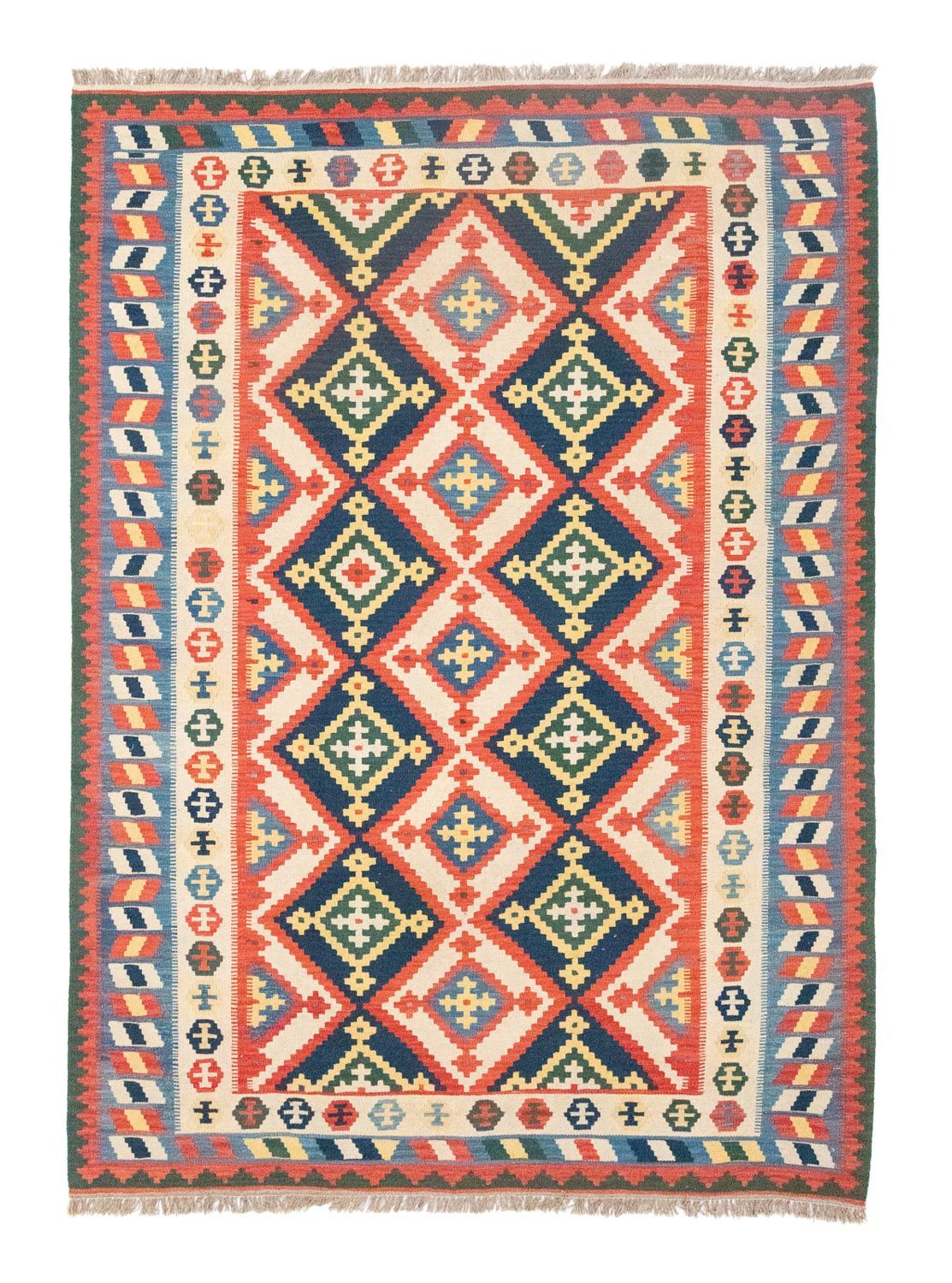 Kelim Carpet - orientalisk matta - 300 x 205 cm - orange