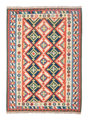 Kelim Carpet - orientalisk matta - 300 x 205 cm - orange
