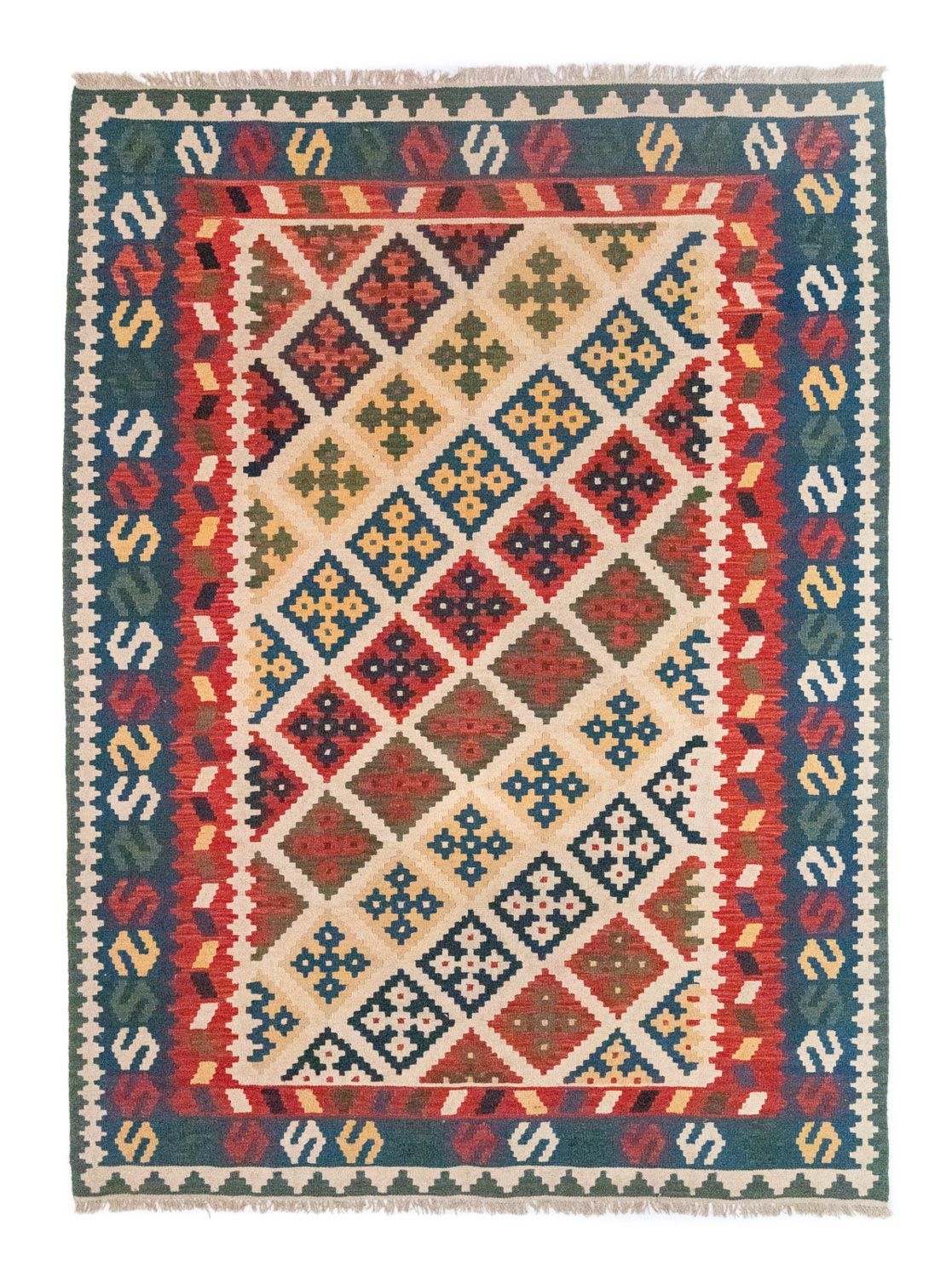 Kelim Carpet - orientalisk matta - 290 x 203 cm - flerfärgad