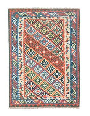 Kelim Carpet - orientalisk matta - 297 x 207 cm - orange