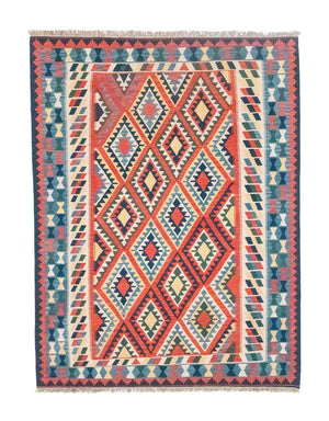 Kelim Carpet - orientalisk matta - 293 x 205 cm - orange