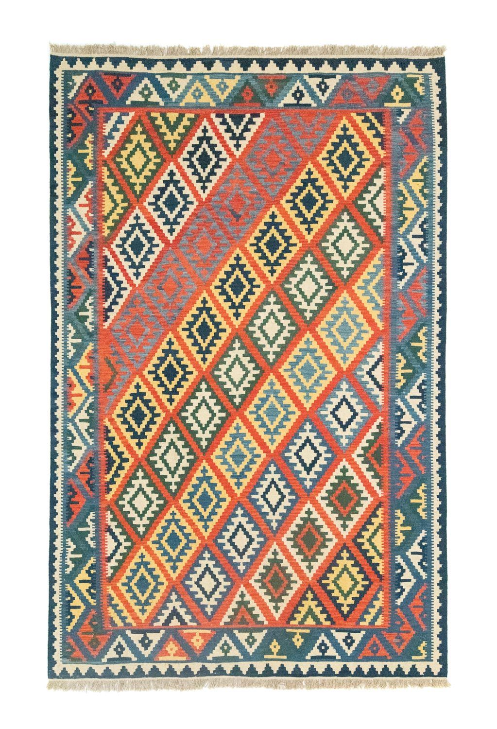 Kelim Carpet - orientalisk matta - 300 x 208 cm - orange