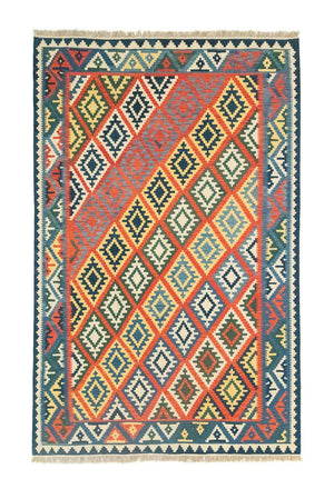Kelim Carpet - orientalisk matta - 300 x 208 cm - orange