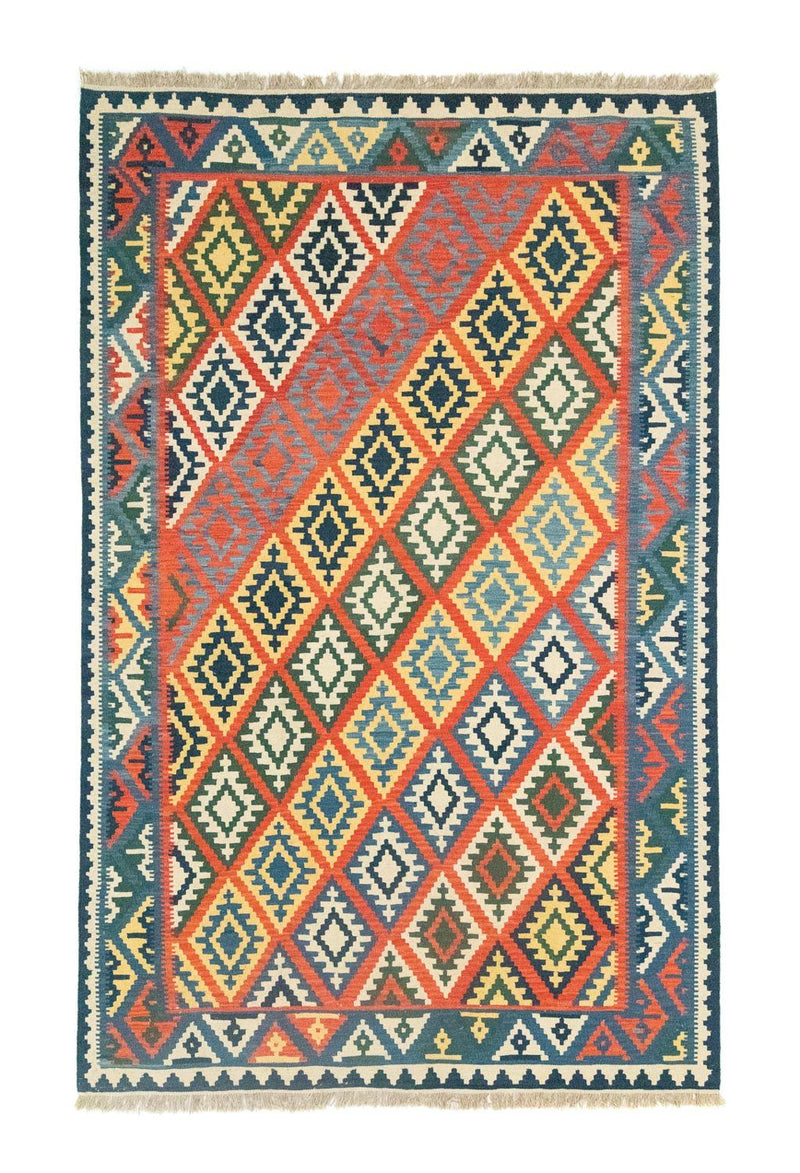 Kelim Carpet - orientalisk matta - 300 x 208 cm - orange