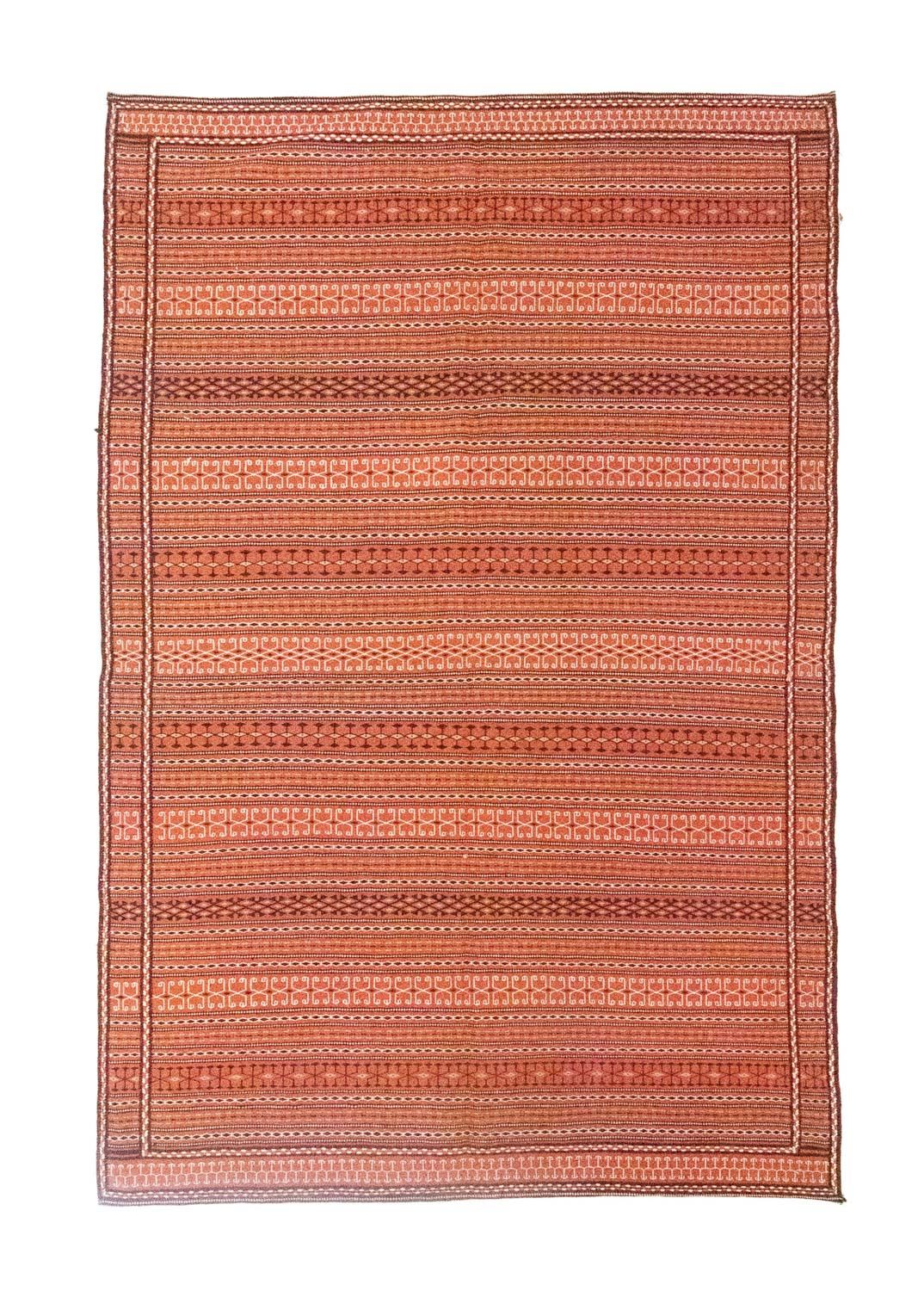 Kelim Carpet - orientalisk matta - 244 x 173 cm - orange