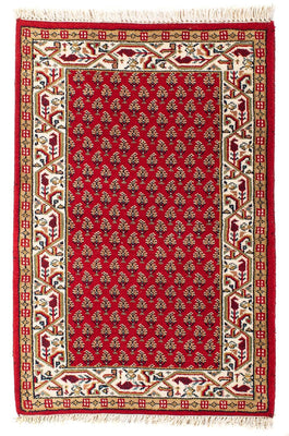 Orientalisk matta - Mir - Indus - 90 x 60 cm - mörkröd