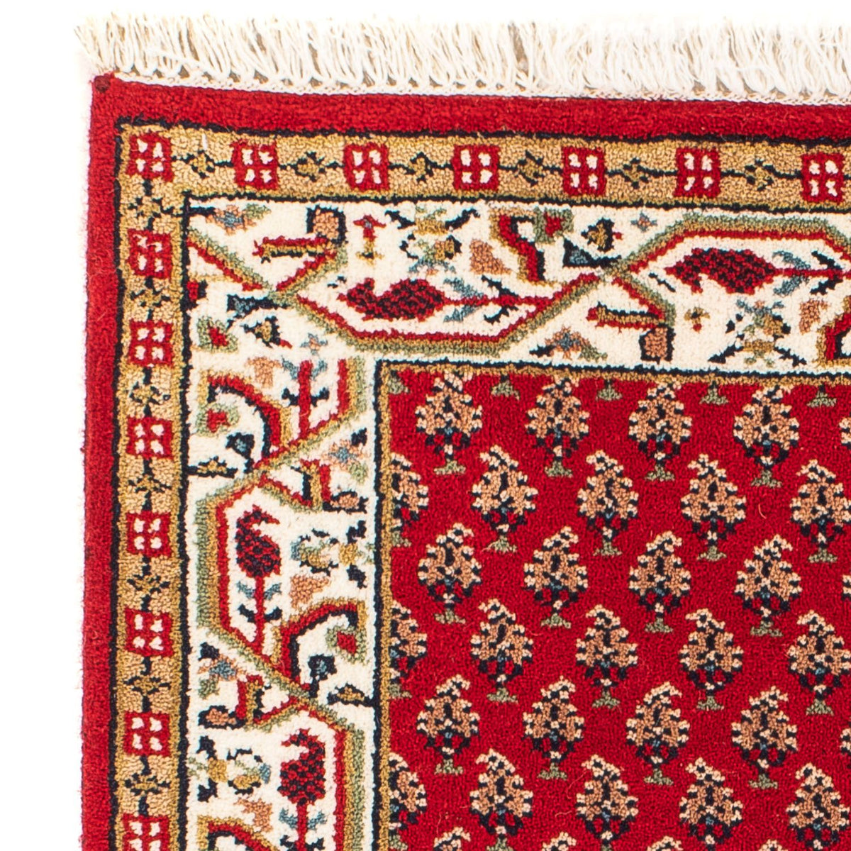 Orientalisk matta - Mir - Indus - 90 x 60 cm - mörkröd