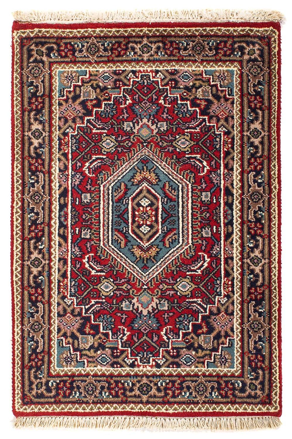 Orientaliska mattor - Bijar - Indus - 90 x 60 cm - mörkröd