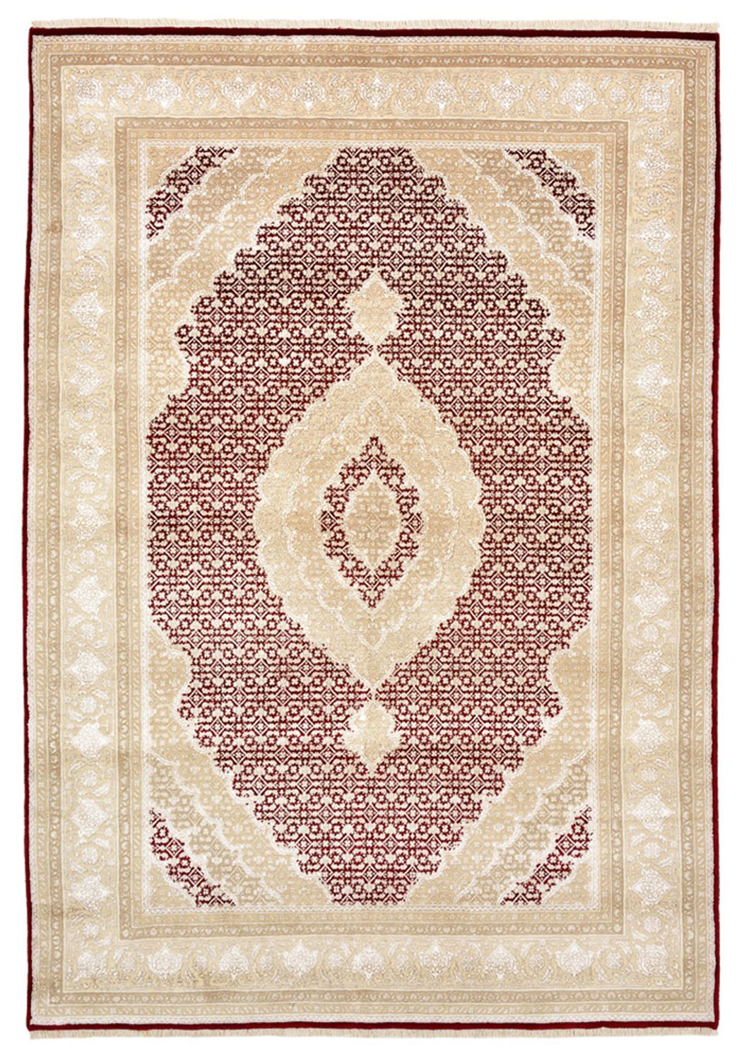 Orientaliska mattor - Tabriz - 243 x 167 cm - grädde