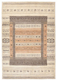 Gabbeh-mattan - Loribaft Indus - 201 x 140 cm - mörk beige