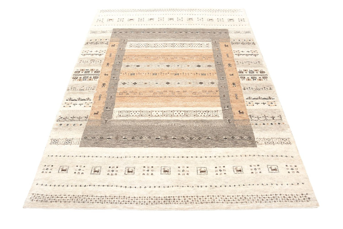 Gabbeh-mattan - Loribaft Indus - 201 x 140 cm - mörk beige
