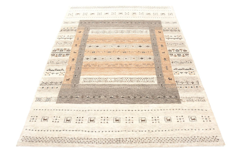 Gabbeh-mattan - Loribaft Indus - 201 x 140 cm - mörk beige