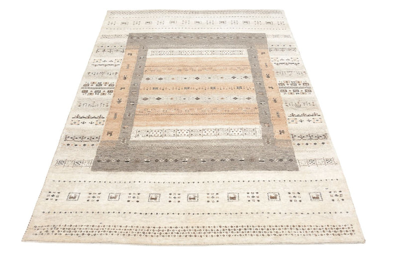 Gabbeh-mattan - Loribaft Indus - 201 x 140 cm - mörk beige
