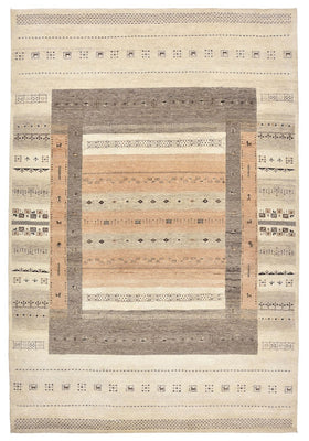 Gabbeh-mattan - Loribaft Indus - 299 x 205 cm - mörk beige