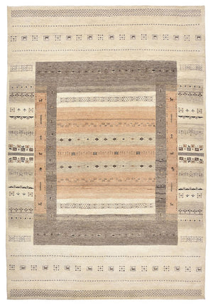 Gabbeh-mattan - Loribaft Indus - 299 x 205 cm - mörk beige
