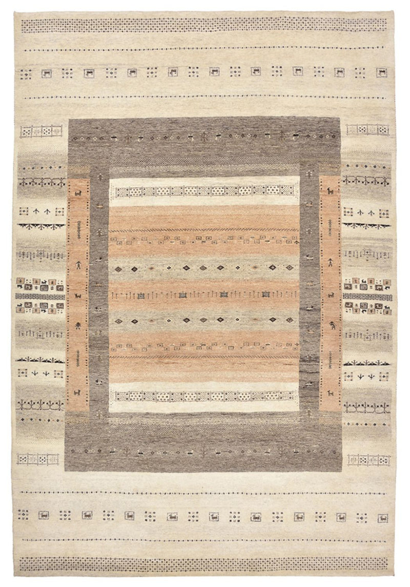 Gabbeh-mattan - Loribaft Indus - 299 x 205 cm - mörk beige